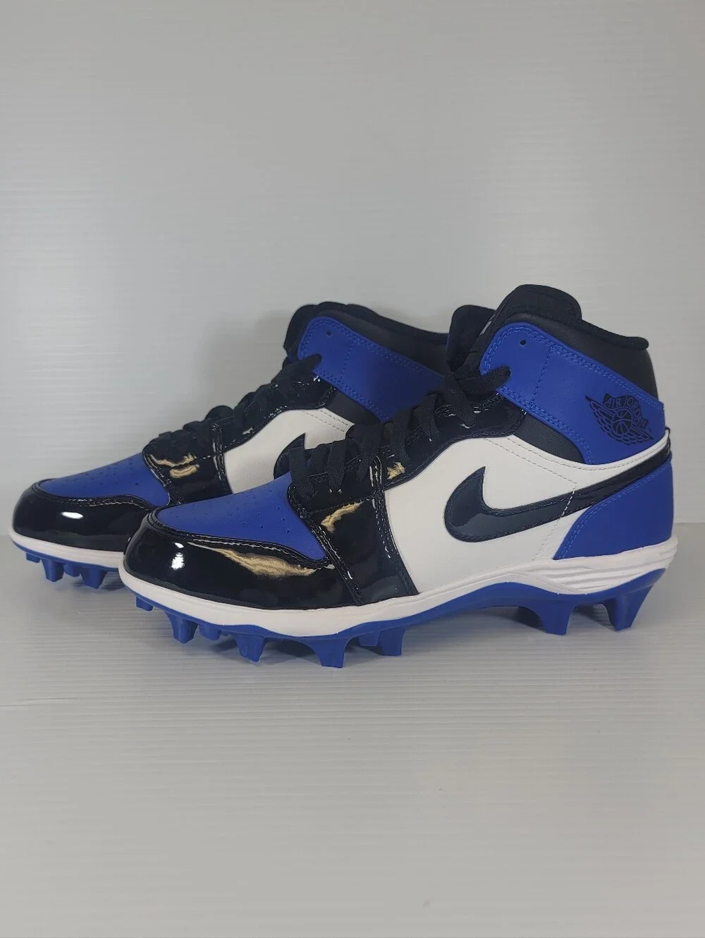 Nike Men's Size Jordan 1 Mid TD FJ6805 401 Game Royal/Black Football Cleats